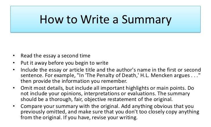 How to Write a Summary of an Article